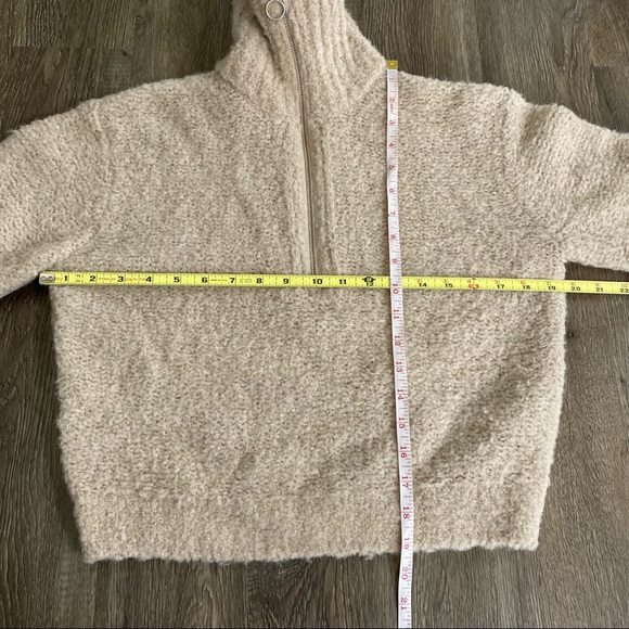 Aritzia Wilfred Free Gwyneth Cropped Quarter-zip Knit Sweater - Picture 14 of 15